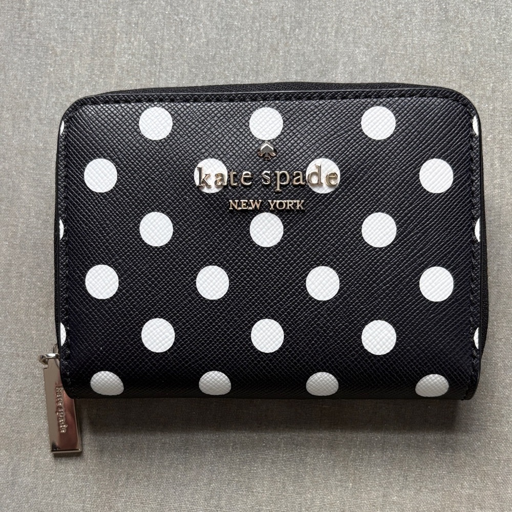Kate Spade Black and White Polka Dot Wallet